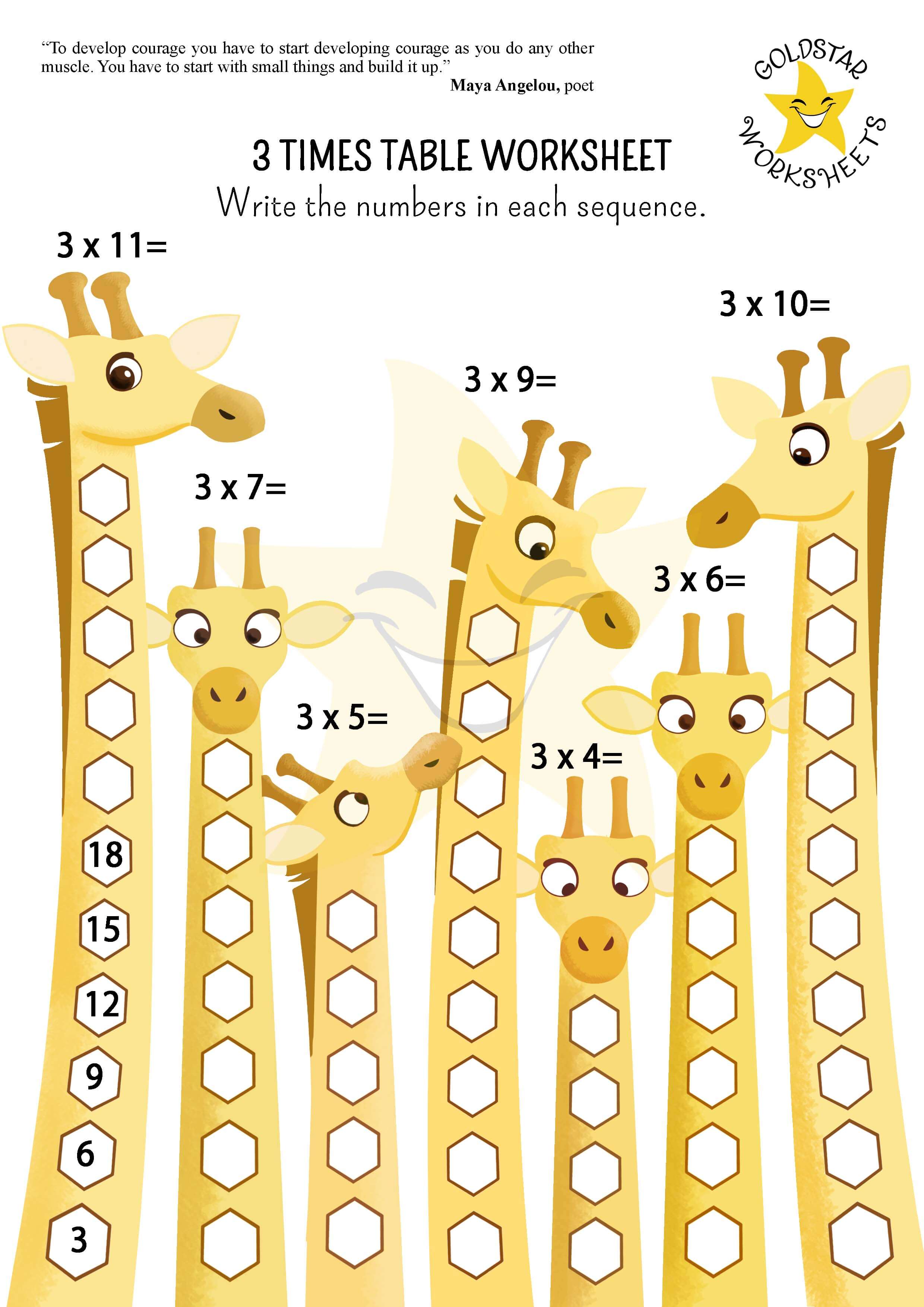 Printable Times Tables Worksheets For Kids